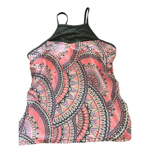 Free Country Other - Free Country Womens Pink Mandala Geometric High Neck Tankini Top Size M 8/10